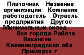 Плиточник › Название организации ­ Компания-работодатель › Отрасль предприятия ­ Другое › Минимальный оклад ­ 35 000 - Все города Работа » Вакансии   . Калининградская обл.,Приморск г.